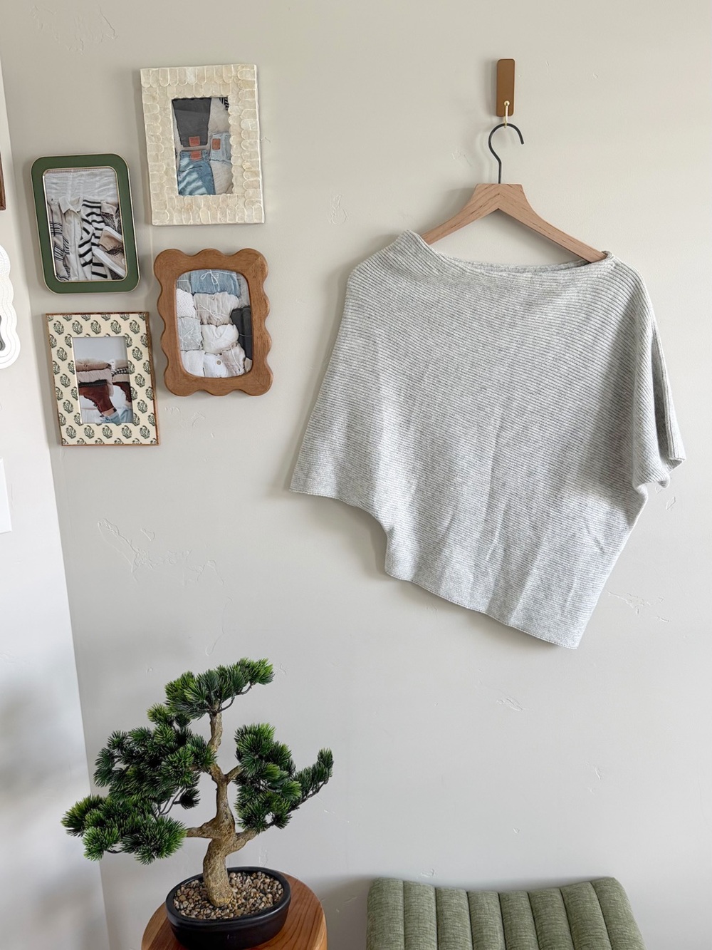 Commense Asymmetrical Poncho Sweater